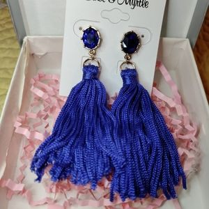 Royal 💙 blue tassel earrings! Nwt